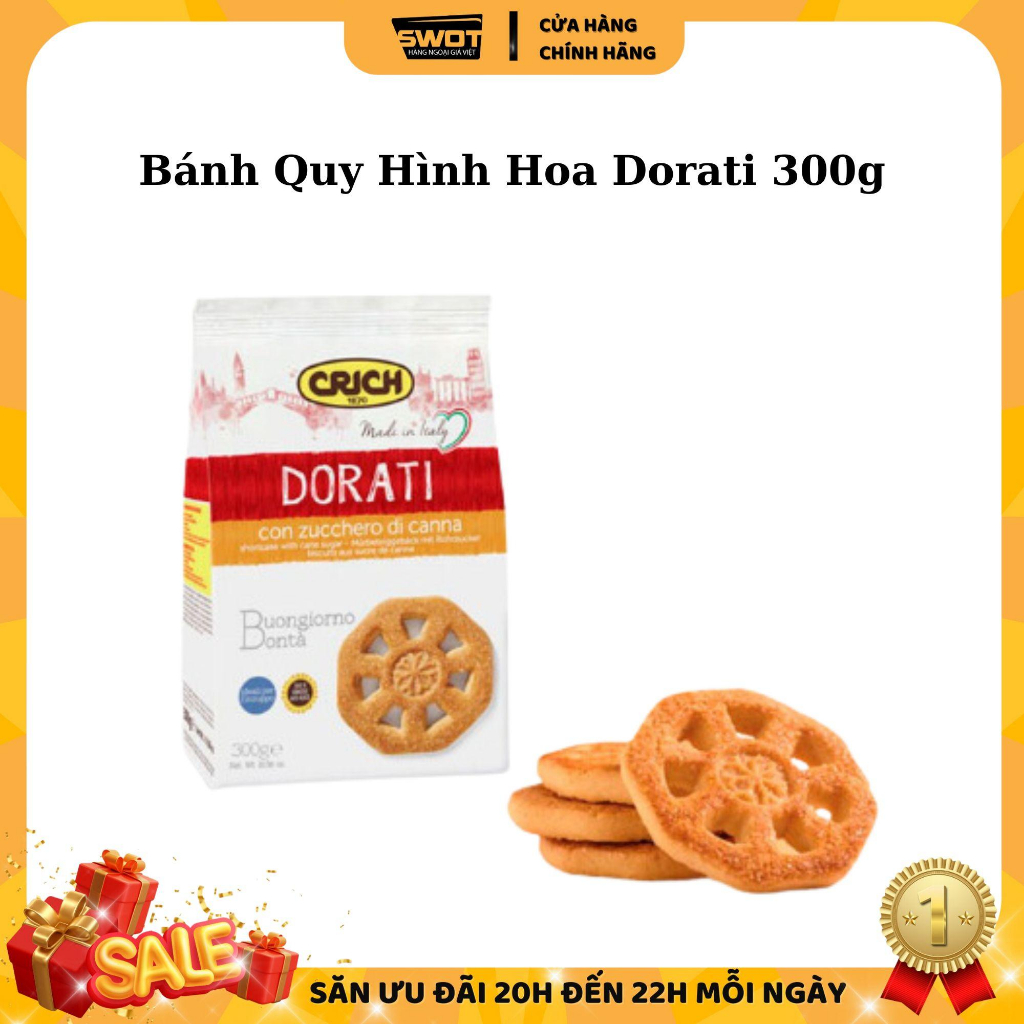 Combo 5 gói Bánh Cookie Crich Ý mix 5 vị, Bánh quy Ý cao cấp, thơm ngon thượng hạng, giàu dinh dưỡng