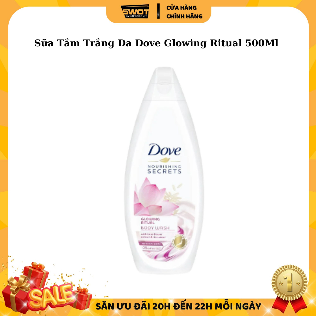 Sữa tắm Dove Mỹ 500ml, Sữa tắm Dove bản Mỹ, làm sạch dịu nhẹ, cung cấp độ ẩm giúp da trắng mềm mịn