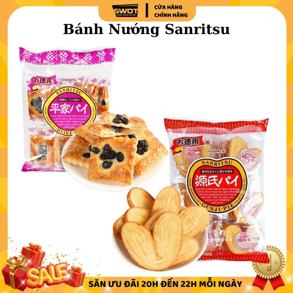 Bánh nướng SANRITSU Nhật bản các loại, Bánh nướng thơm ngon đặc biệt, xốp giòn đậm vị, chính hãng Nhật