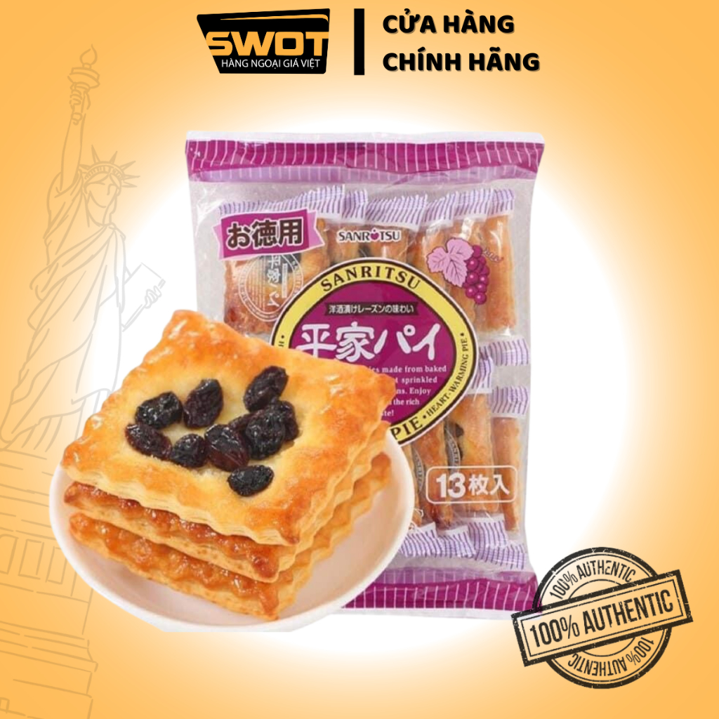 Bánh nướng SANRITSU Nhật bản các loại, Bánh nướng thơm ngon đặc biệt, xốp giòn đậm vị, chính hãng Nhật