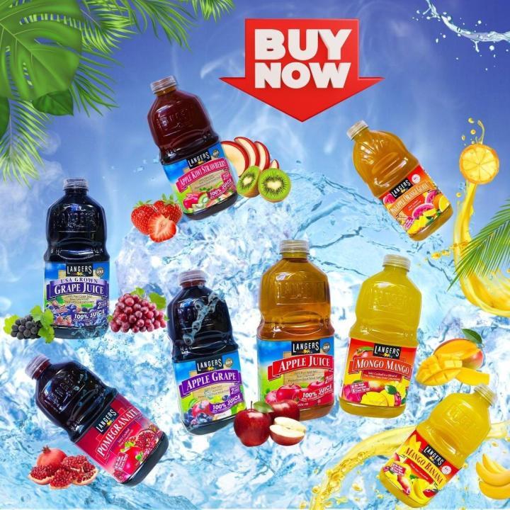 Nước ép trái cây LANGERS 1.89L MỸ nhiều vị, Nước ép trái cây tươi Mỹ, giàu dinh dưỡng, chống oxi hóa
