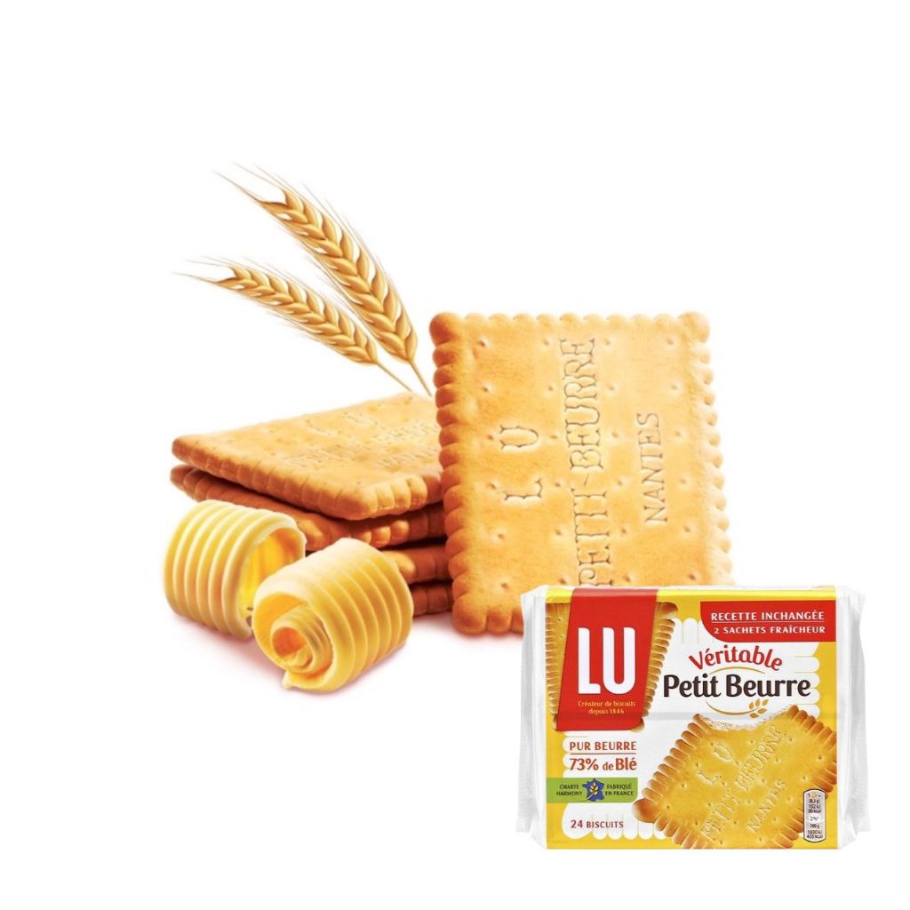 Bánh quy Lu Veritable Petit Beurre Pháp, Bánh cookie Pháp cao cấp thơm ngon hảo hạng, béo ngọt vừa phải, giàu dinh dưỡng