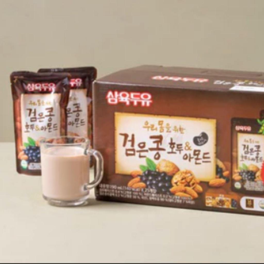 Thùng 20 Sữa hạt Óc Chó, Đậu Đen, Hạnh Nhân Sahmyook Hàn Quốc 190ml, Sữa thơm ngon giàu dinh dưỡng