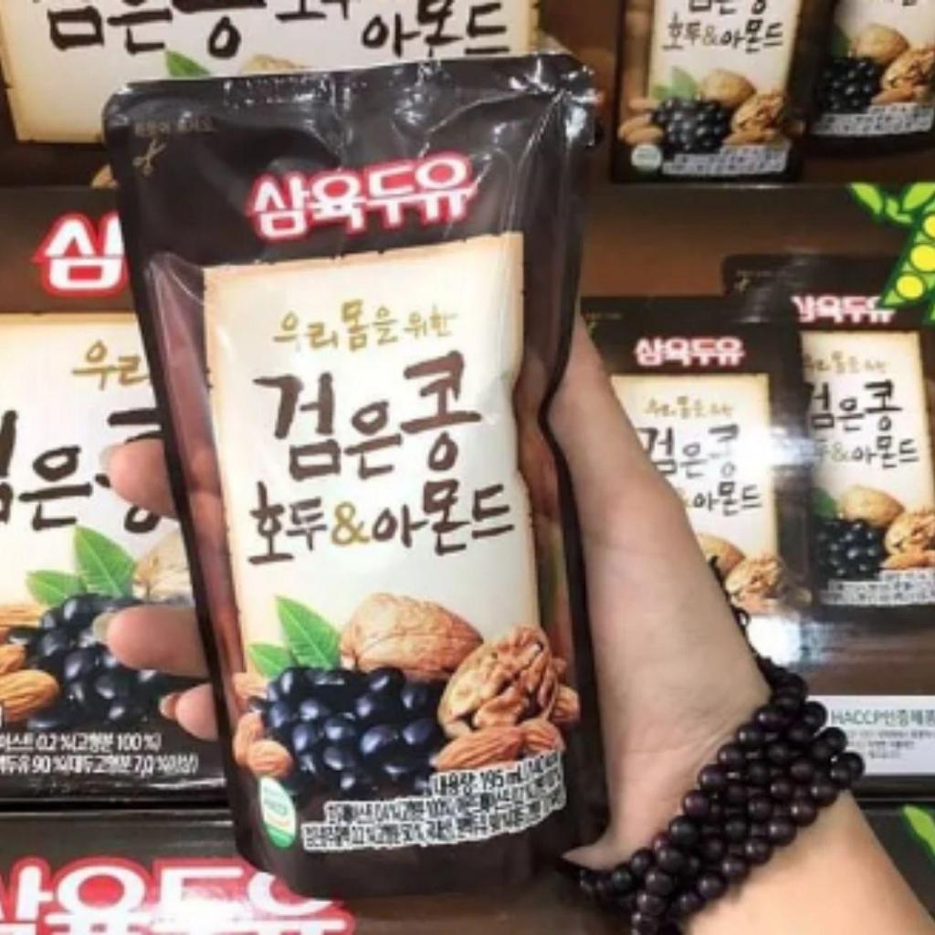 Thùng 20 Sữa hạt Óc Chó, Đậu Đen, Hạnh Nhân Sahmyook Hàn Quốc 190ml, Sữa thơm ngon giàu dinh dưỡng