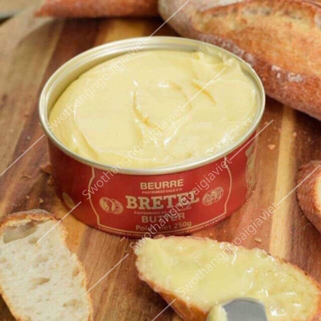 Bơ mặn Butter Beurre Bretel Pháp 250g, Bơ Pháp cao cấp, hương vị đặc trưng thơm ngon giàu dưỡng chất