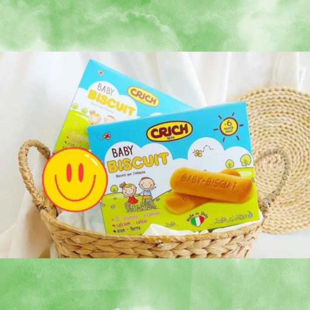 Bánh quy Baby Crich Biscuit Ý 180g, Bánh cookie ăn dặm cho bé Italy cao cấp, thơm ngon, giàu dinh dưỡng, tốt sức khỏe