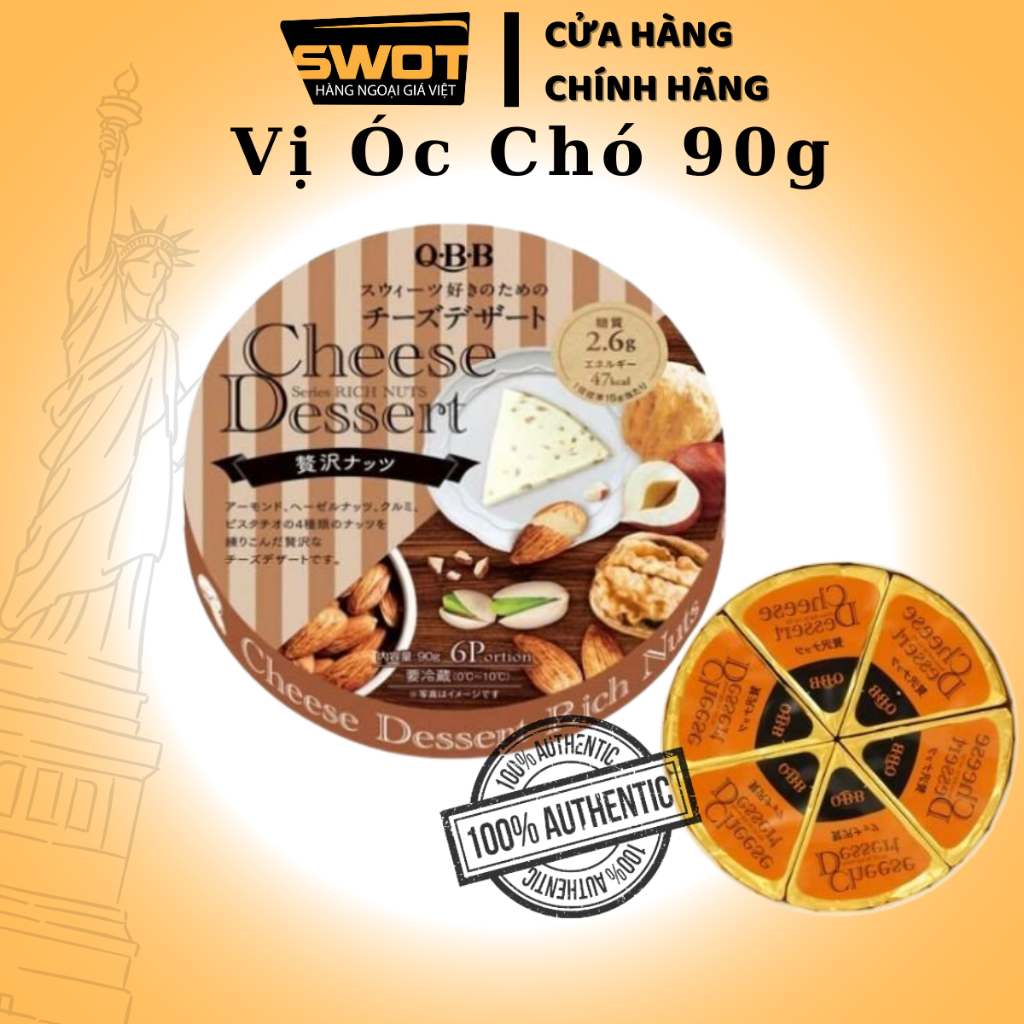 Phô mai QBB Nhật Bản 90gr nhiều vị, Phô mai cho bé vị trái cây tự nhiên, giàu vitamin, dinh dưỡng