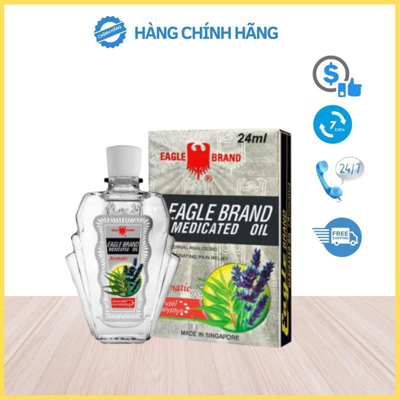 Dầu gió Con Ó Sigapore 24ml, Dầu gió Eagle Brand Medicated Oil giảm đau đầu, đau lưng, bong gân