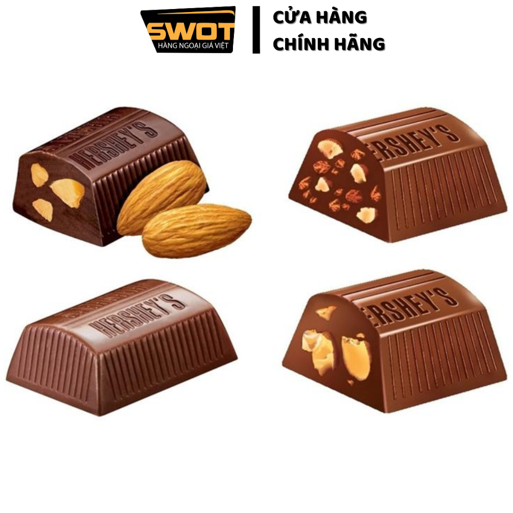 Socola Hershey's Nuggets Mỹ 1.47kg, Chocolate Mỹ nguyên chất cao cấp, vị đắng vừa, không ngọt gắt