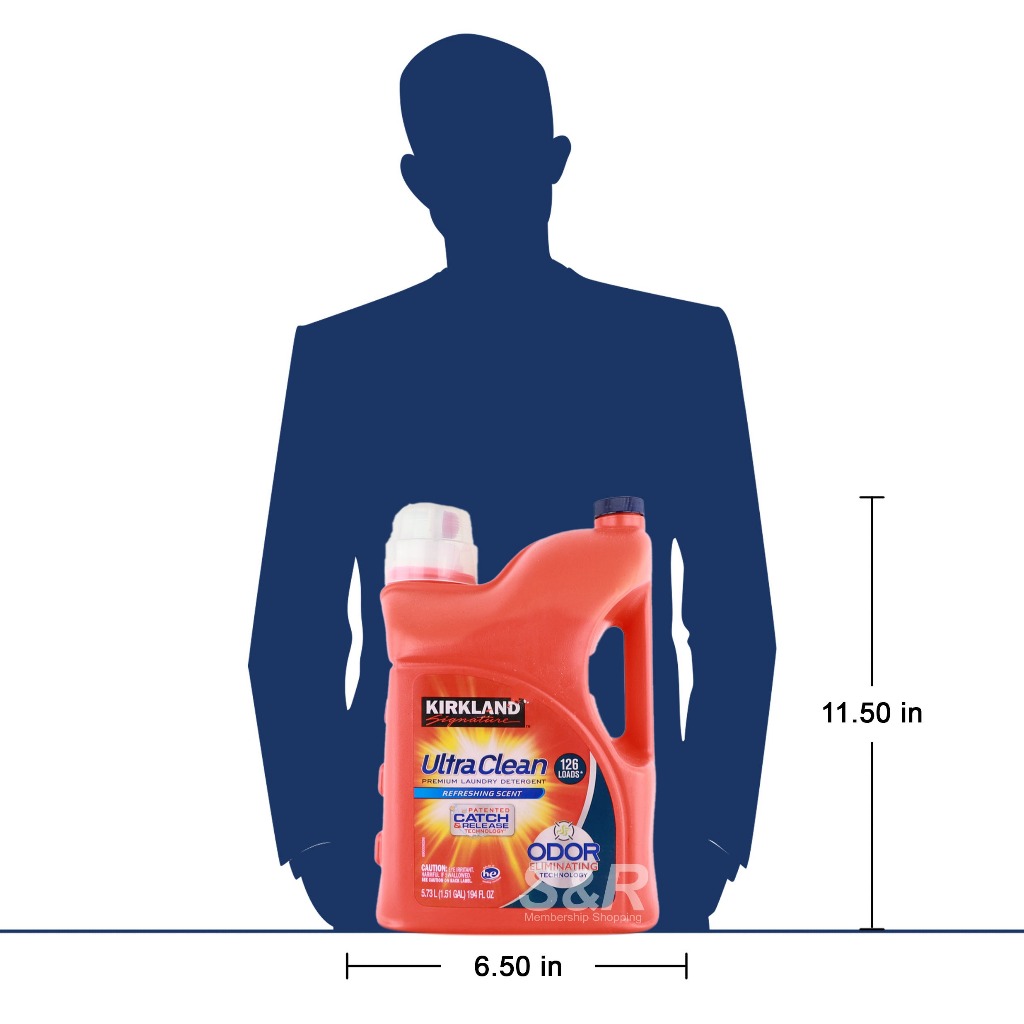 Nước giặt Kirkland Ultra Clean Mỹ 5.73L, Nước giặt Mỹ, kết hợp 3 trong 1 giặt-xả-khử mùi kháng khuẩn