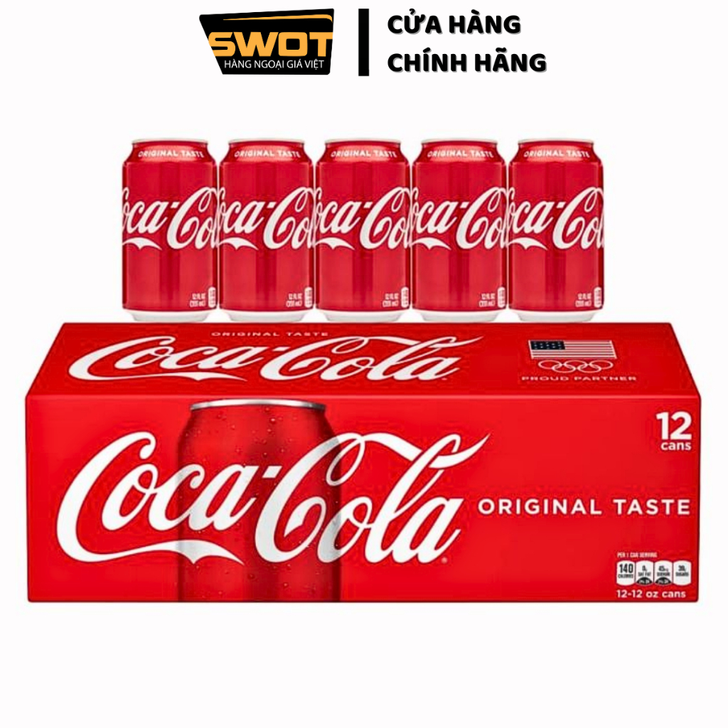 Combo 6 Nước ngọt Mỹ 355ml mix nhiều loại, Nước giải khát có ga Mỹ cao cấp, thơm ngon đậm vị, bổ sung năng lượng - SWOT