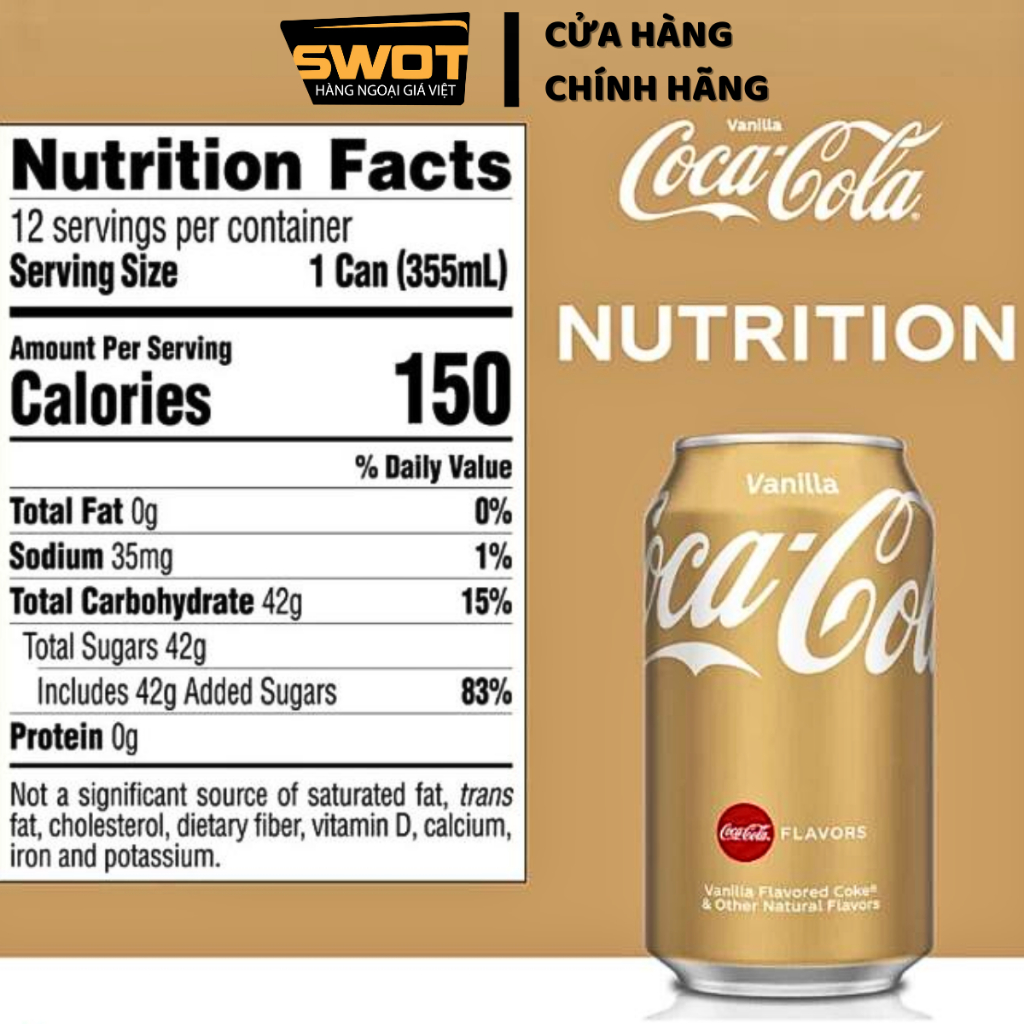 Combo 6 Nước ngọt Mỹ 355ml mix nhiều loại, Nước giải khát có ga Mỹ cao cấp, thơm ngon đậm vị, bổ sung năng lượng - SWOT