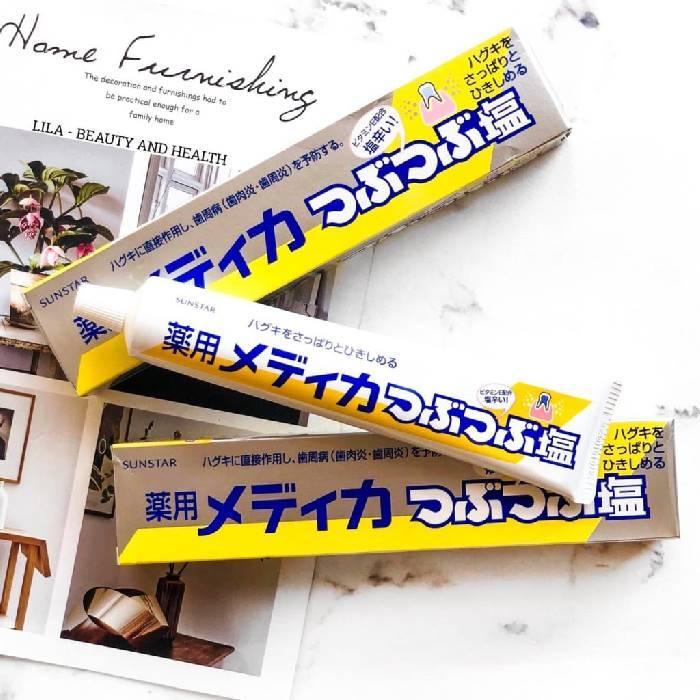 Kem đánh răng tinh thể muối Sunstar Nhật 170g, Kem đánh răng Nhật Bản, làm sạch trắng răng khỏe nướu