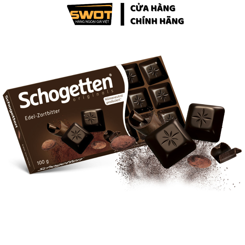 Socola Schogetten Đức 100g 18 viên nhiều vị, Chocolate Thanh thơm ngon hảo hạng, giàu dinh dưỡng
