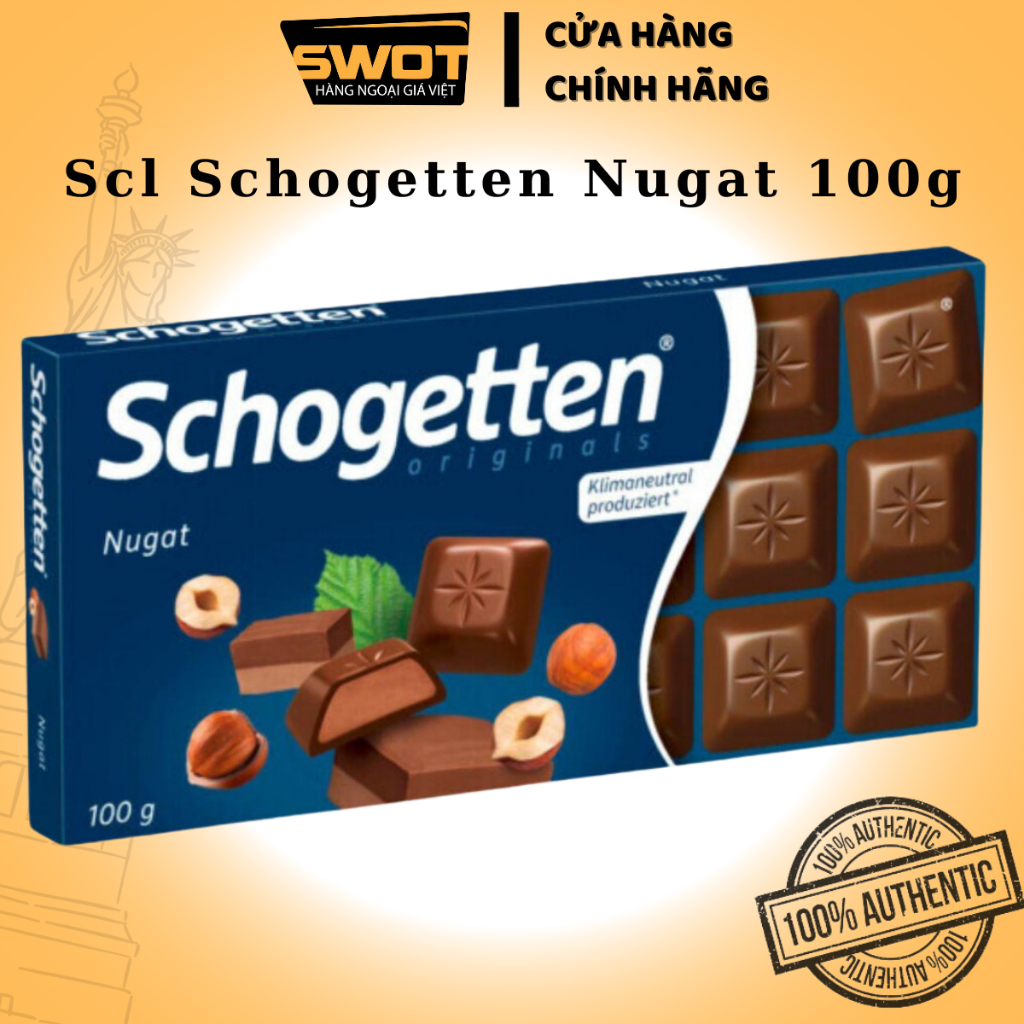 Socola Schogetten Đức 100g 18 viên nhiều vị, Chocolate Thanh thơm ngon hảo hạng, giàu dinh dưỡng