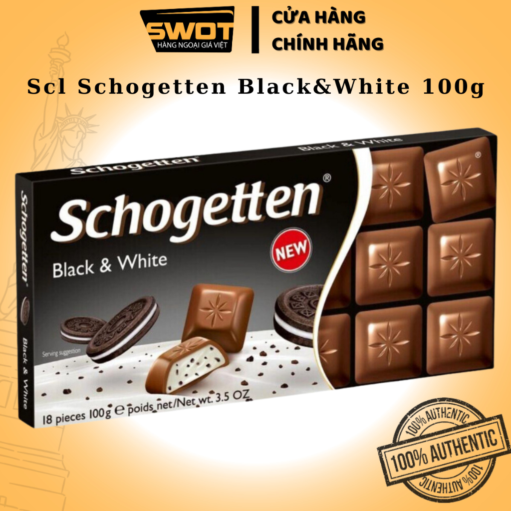 Socola Schogetten Đức 100g 18 viên nhiều vị, Chocolate Thanh thơm ngon hảo hạng, giàu dinh dưỡng