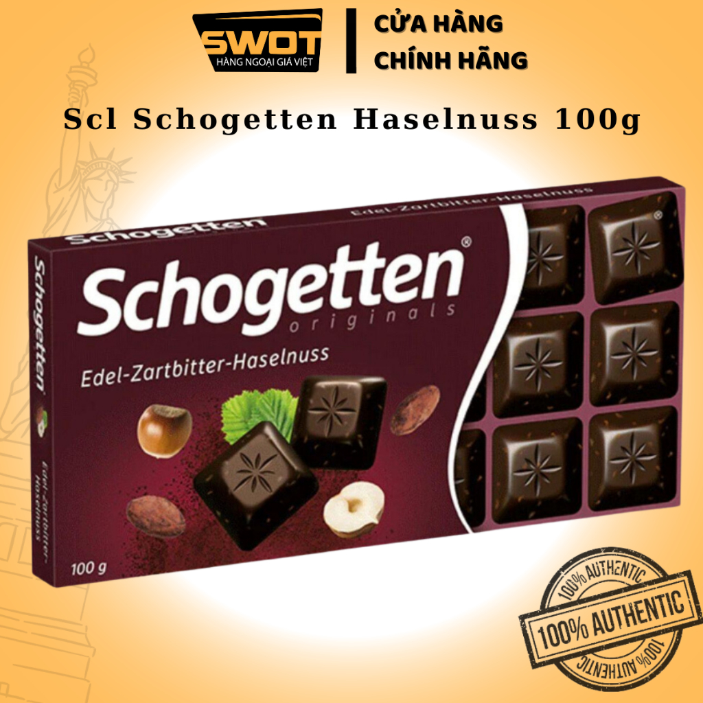 Socola Schogetten Đức 100g 18 viên nhiều vị, Chocolate Thanh thơm ngon hảo hạng, giàu dinh dưỡng