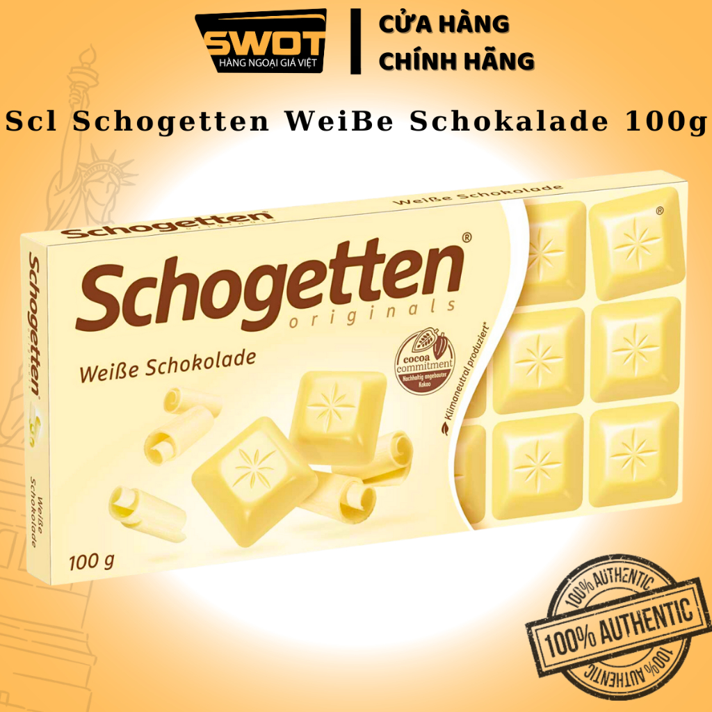 Socola Schogetten Đức 100g 18 viên nhiều vị, Chocolate Thanh thơm ngon hảo hạng, giàu dinh dưỡng
