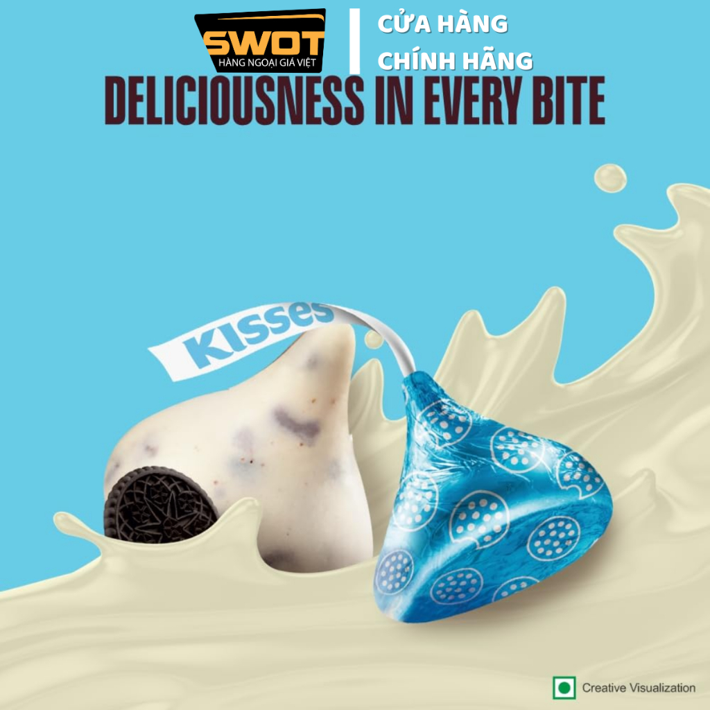Socola Hershey's Kisses Mỹ mix nhiều vị thơm ngon DATE MỚI, Chocolate Mỹ vị đắng vừa, không ngọt gắt