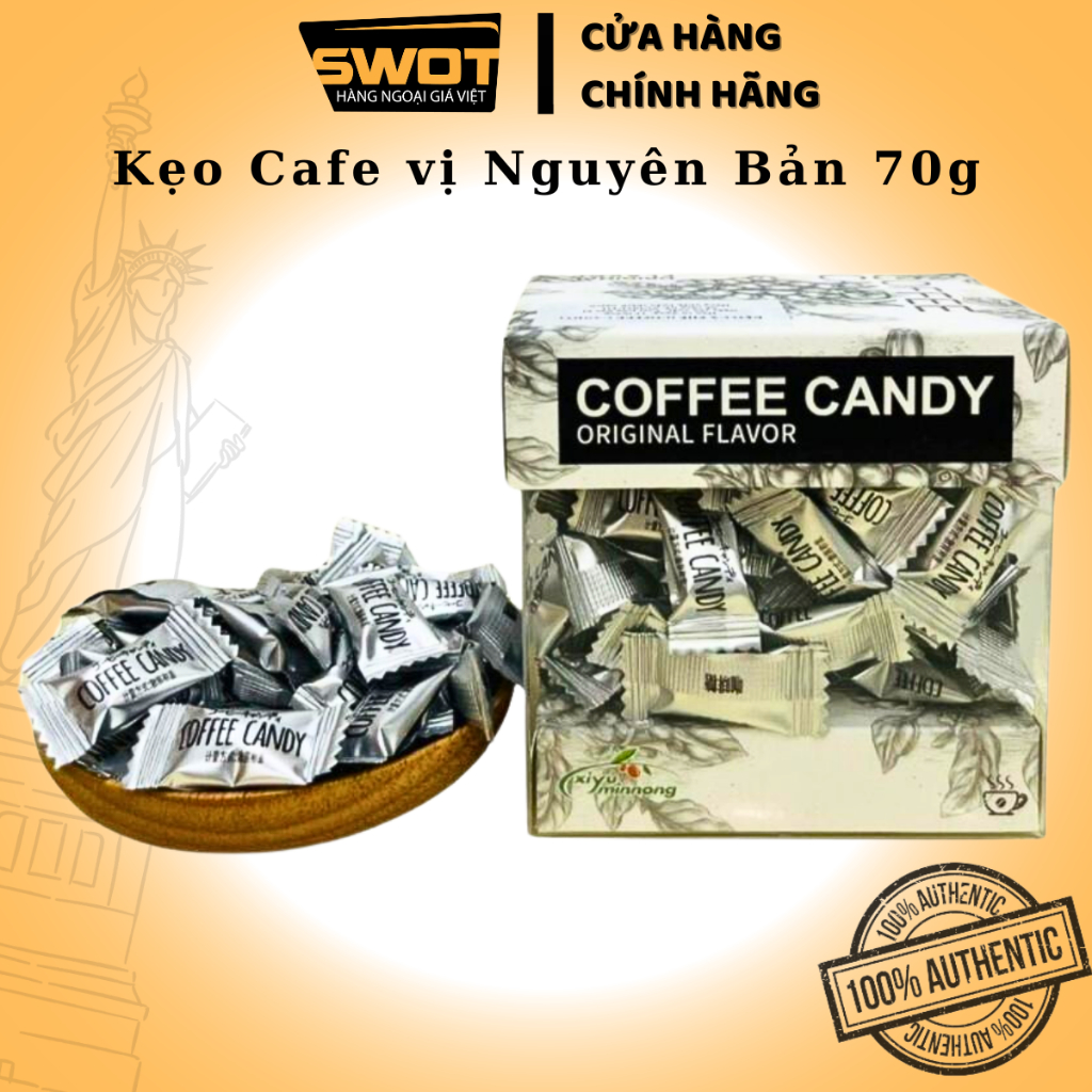 Kẹo Coffee Candy Pamiriter Đài Loan nhiều vị 70g, Kẹo cafe Đài Loan cao cấp, thơm ngon độc đáo, sảng khoái tinh thần