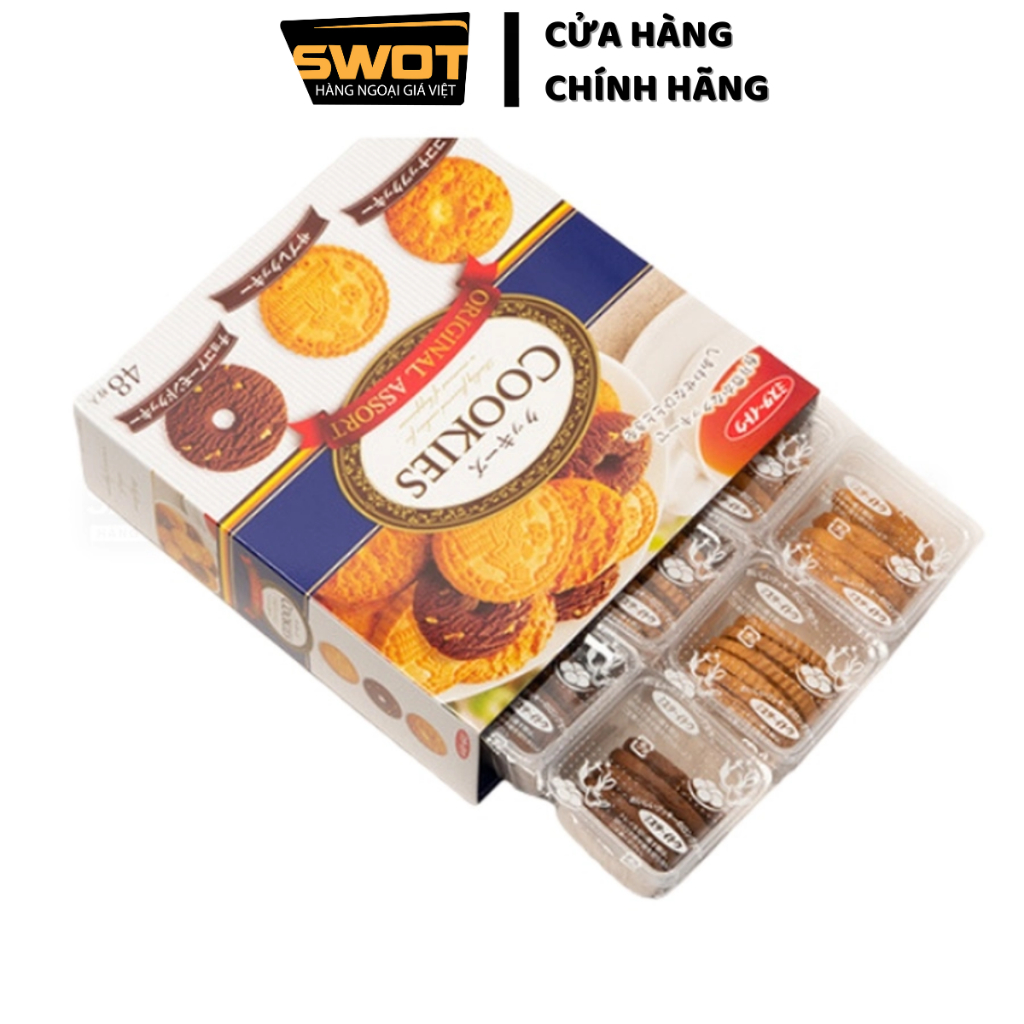 Bánh quy Cookies Original Assort Nhật 48 cái, Bánh cookie Nhật, bánh giòn béo, thơm ngon thượng hạng