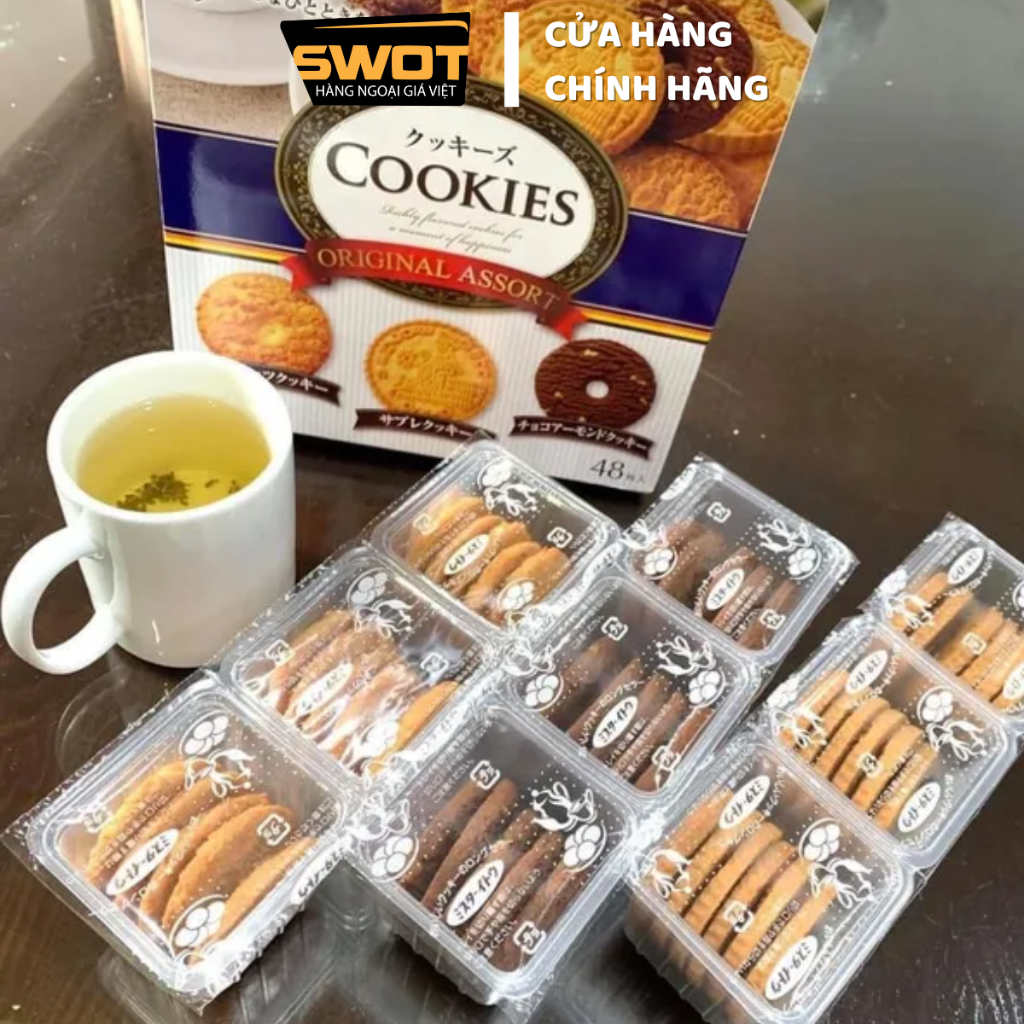 Bánh quy Cookies Original Assort Nhật 48 cái, Bánh cookie Nhật, bánh giòn béo, thơm ngon thượng hạng