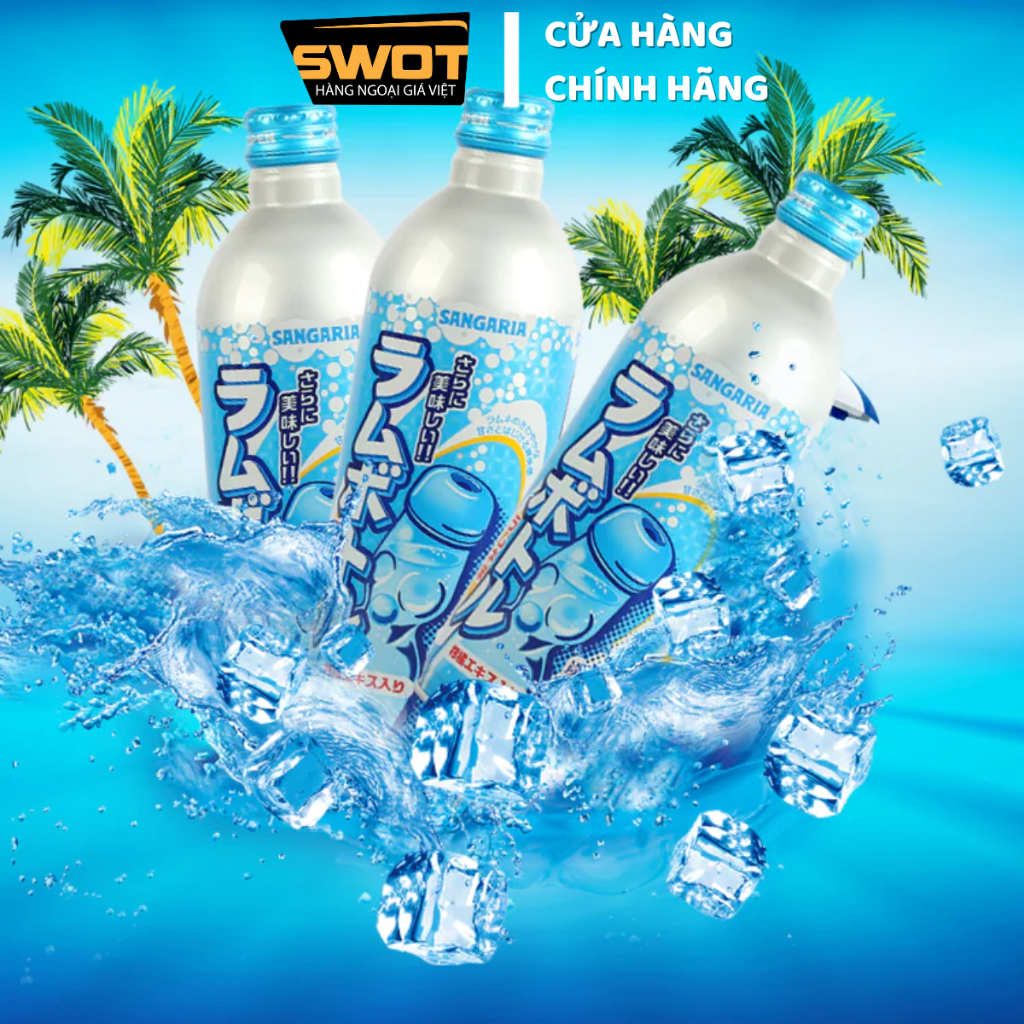 Nước Soda Sangaria Nhật 500g nhiều vị, Nước ngọt có gas cao cấp, thơm ngon đặc biệt, giàu vitamin