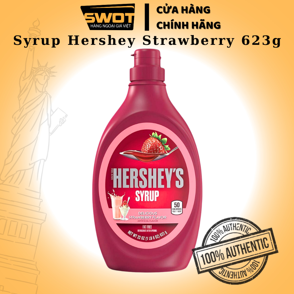 Sốt Syrup Hershey's Chocolate Mỹ, Siro Socola Mỹ cao cấp, nguyên liệu pha chế, làm trà sữa thơm ngon