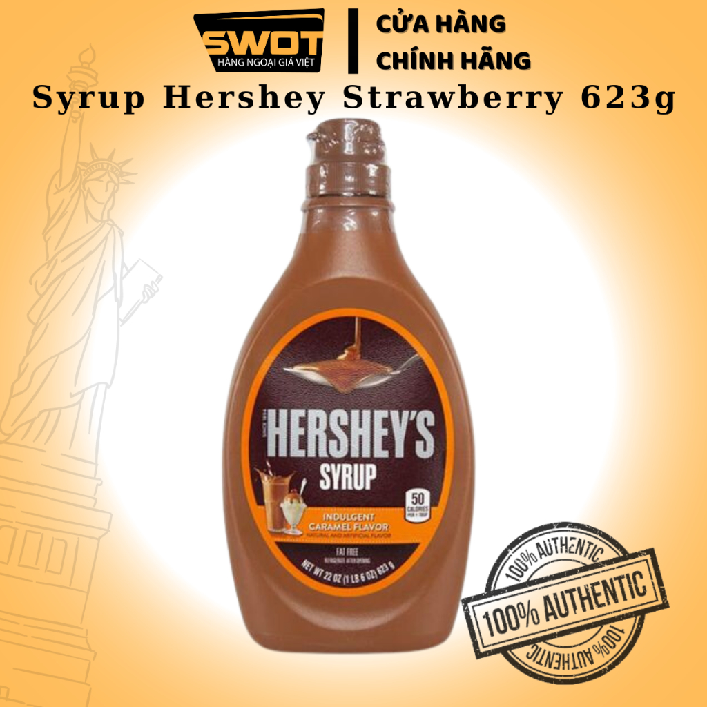 Sốt Syrup Hershey's Chocolate Mỹ, Siro Socola Mỹ cao cấp, nguyên liệu pha chế, làm trà sữa thơm ngon