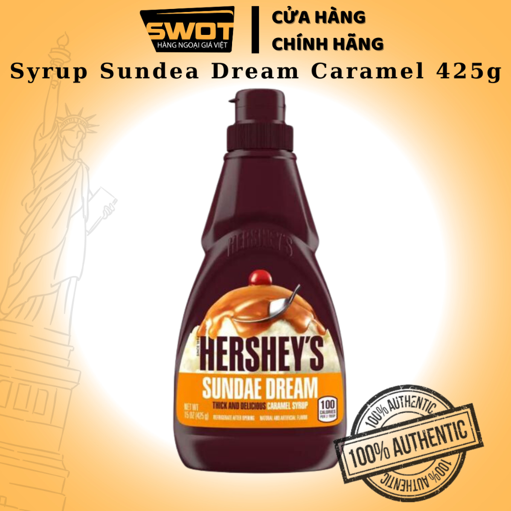 Sốt Syrup Hershey's Chocolate Mỹ, Siro Socola Mỹ cao cấp, nguyên liệu pha chế, làm trà sữa thơm ngon