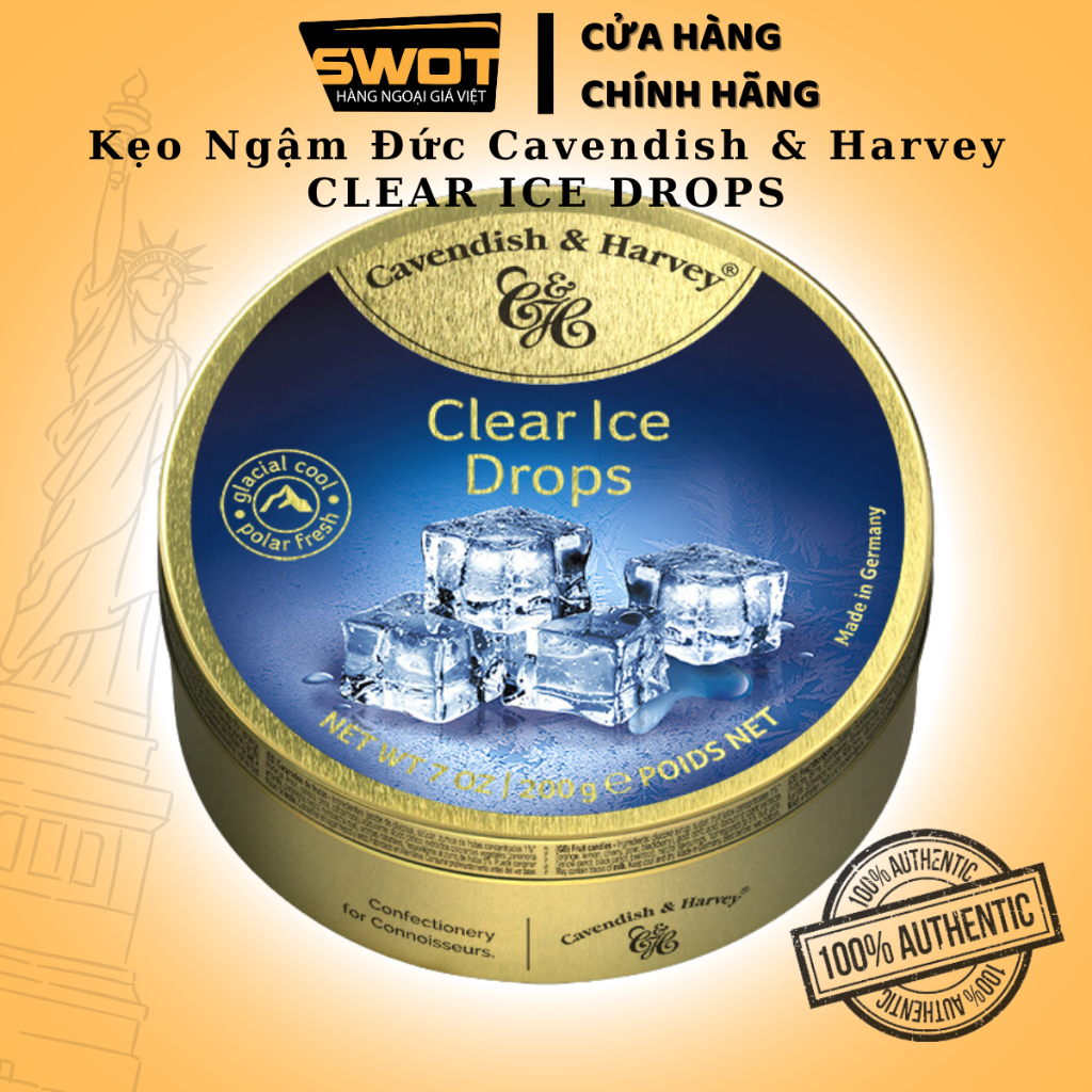 Kẹo ngậm trái cây Cavendish & Harvey Đức 200g nhiều vị, Kẹo ngậm vị trái cây siêu ngon, thơm miệng