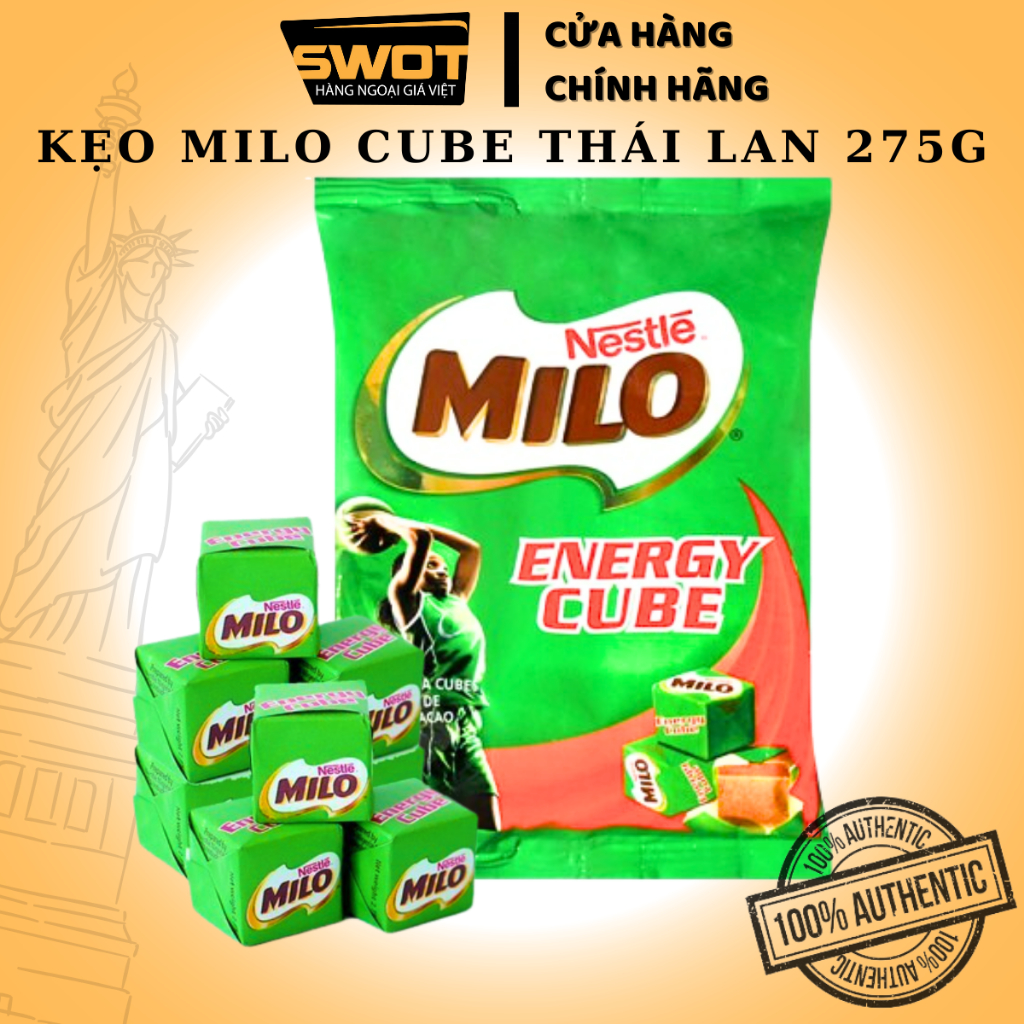 Kẹo milo Nestle Energy Cube Thái Lan 275g 100 viên, Kẹo Milo vị ngon tuyệt vời, ngọt ngào béo ngậy