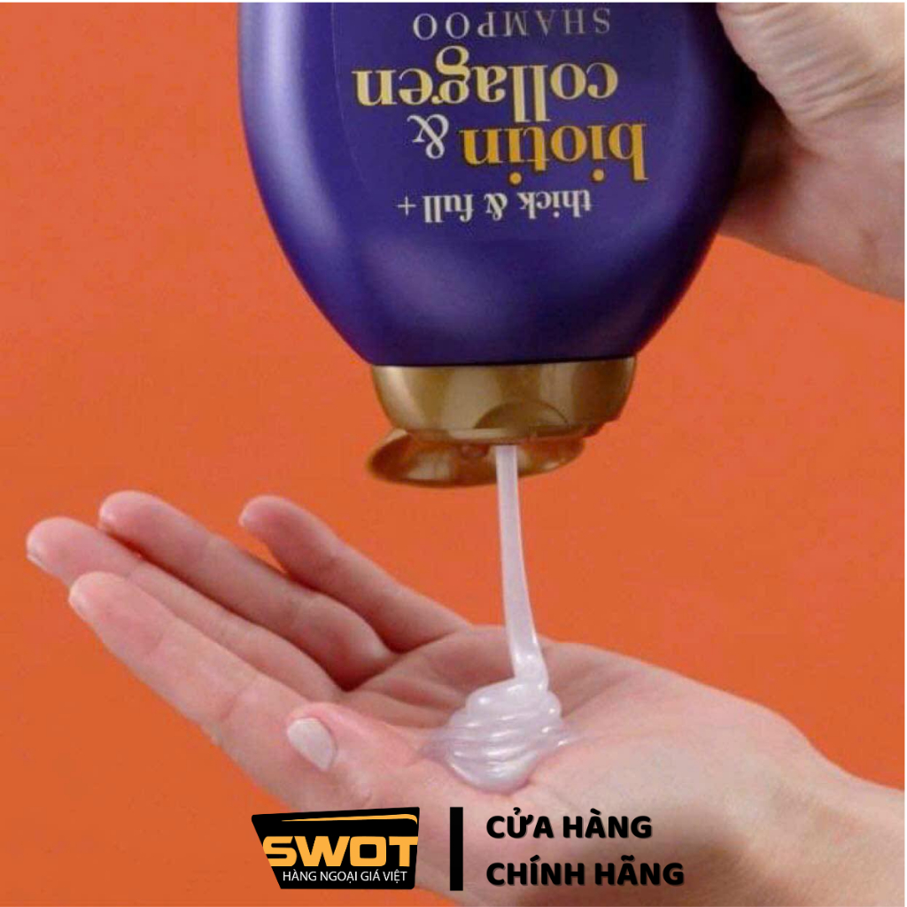 Combo Dầu gội xả Thick&full Biotin&Collagen Mỹ, Dầu gội xả phục hồi hư tổn, tóc dày bồng bềnh, óng ả