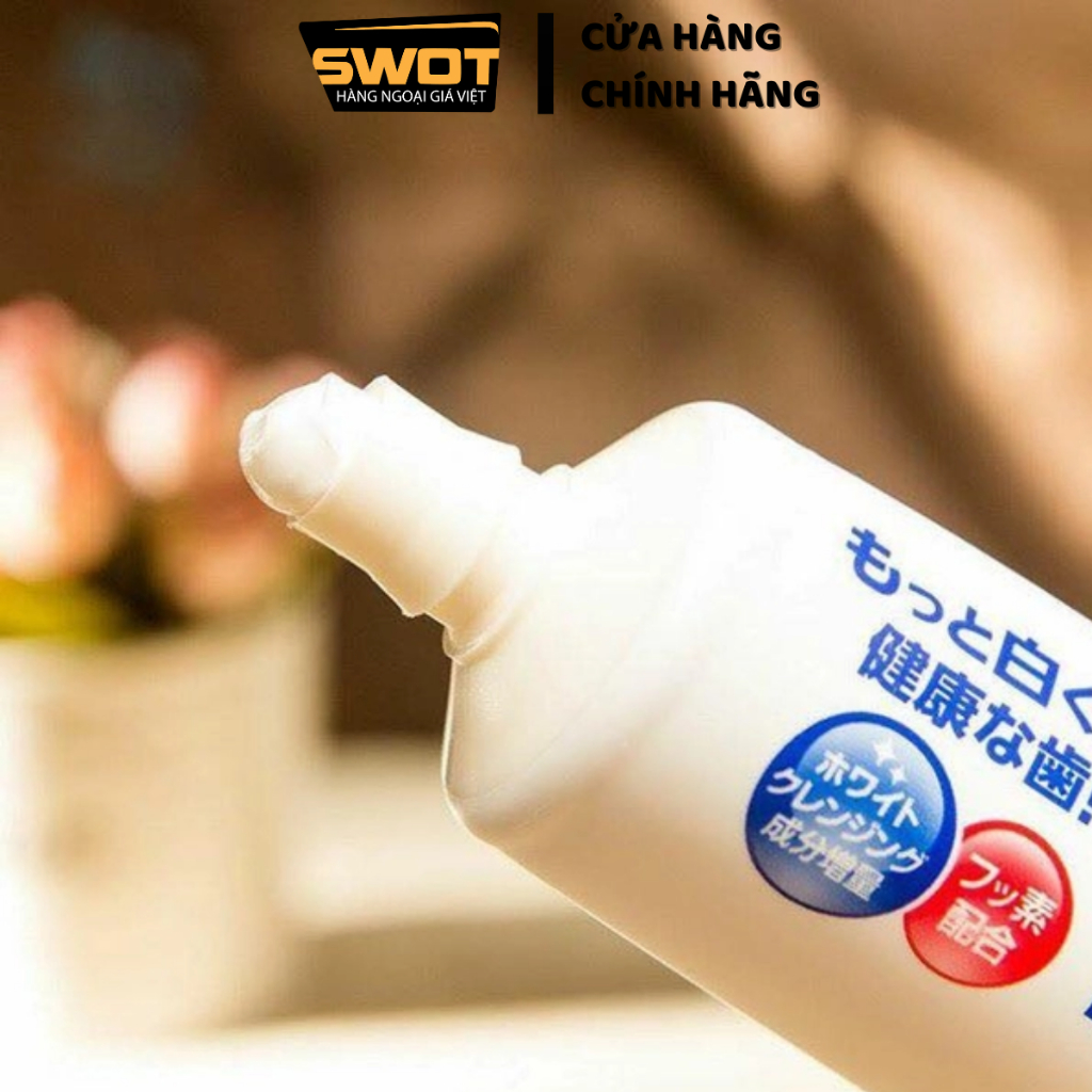 Kem đánh răng White & White Lion Nhật Bản 150g, Kem giúp trắng răng, không ê buốt, cho răng nhạy cảm