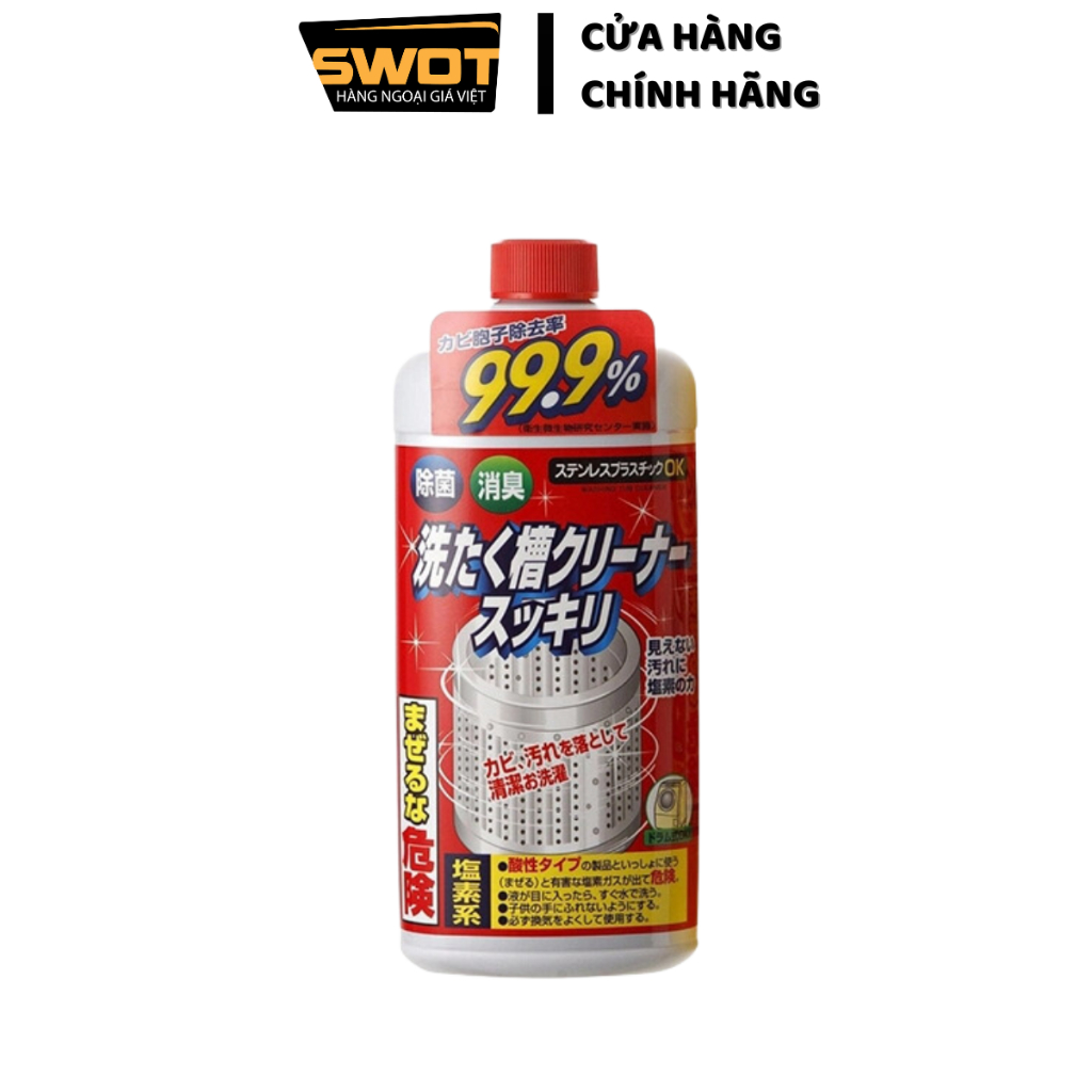 Nước tẩy vệ sinh lồng giặt Awas Washing Tub Cleaner Nhật 550g, Chất vệ sinh máy giặt Nhật Bản cao cấp, tẩy sạch bụi bẩn