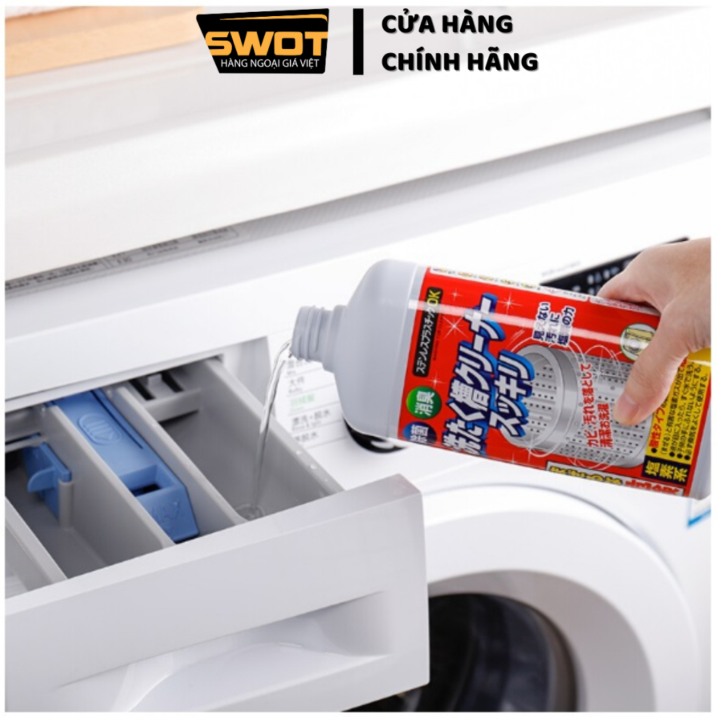 Nước tẩy vệ sinh lồng giặt Awas Washing Tub Cleaner Nhật 550g, Chất vệ sinh máy giặt Nhật Bản cao cấp, tẩy sạch bụi bẩn