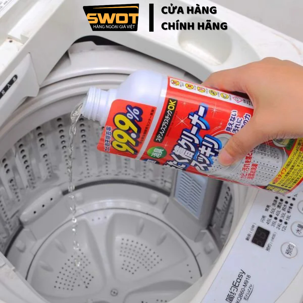 Nước tẩy vệ sinh lồng giặt Awas Washing Tub Cleaner Nhật 550g, Chất vệ sinh máy giặt Nhật Bản cao cấp, tẩy sạch bụi bẩn