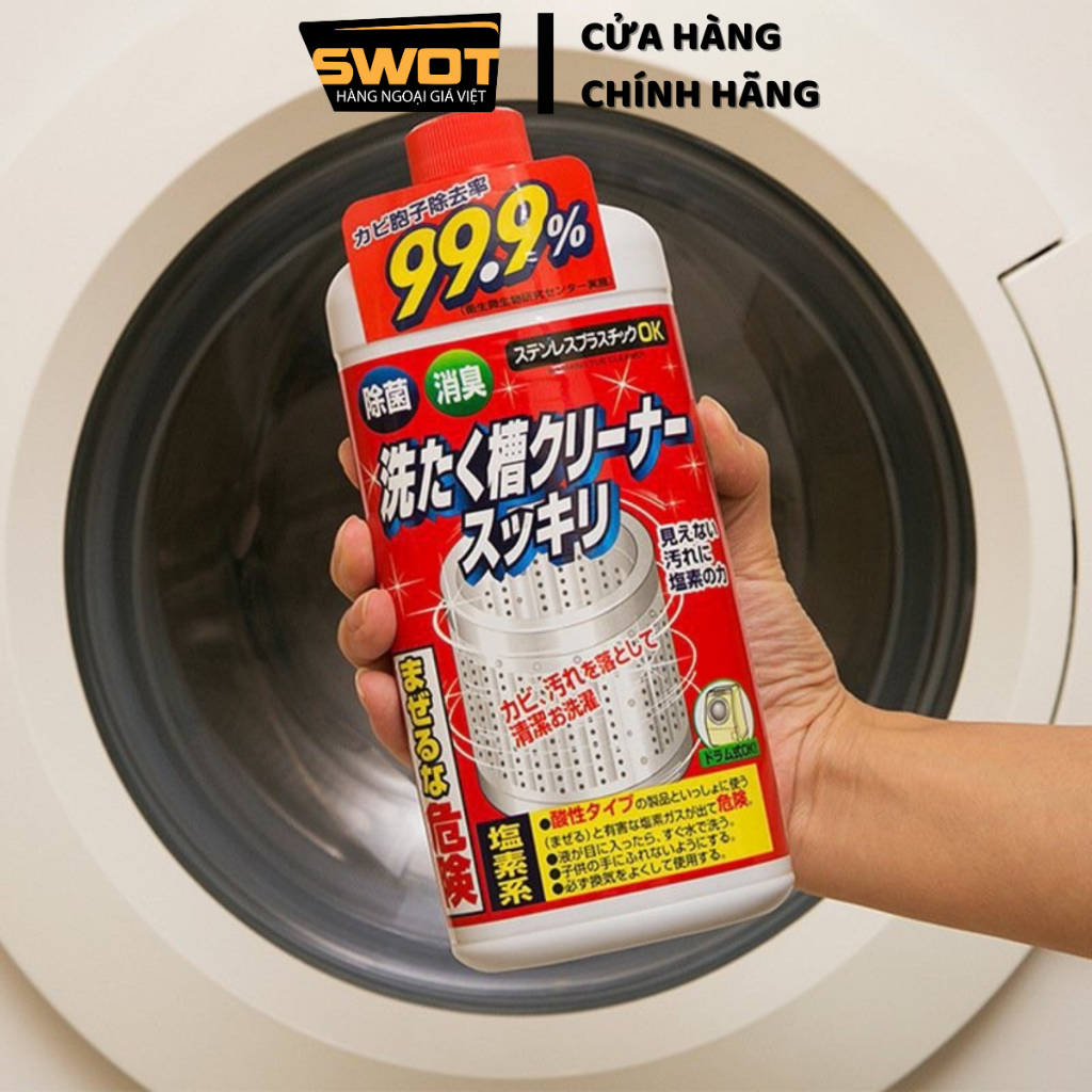 Nước tẩy vệ sinh lồng giặt Awas Washing Tub Cleaner Nhật 550g, Chất vệ sinh máy giặt Nhật Bản cao cấp, tẩy sạch bụi bẩn