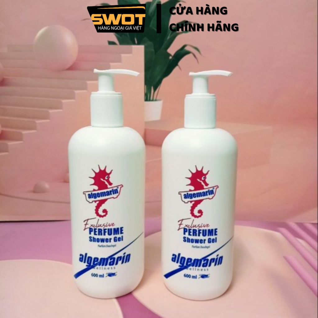Sữa tắm Cá Ngựa Algemarin 600ml, Sữa tắm Đức cao cấp, sạch thơm lâu dài, dưỡng ẩm, an toàn sức khỏe