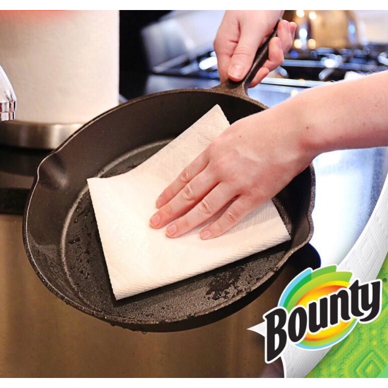Khăn giấy cuộn Bounty Advanced Mỹ 430cm 107 tờ, Cuộn khăn giấy Mỹ, lau bếp lau tay, thấm dầu đa năng
