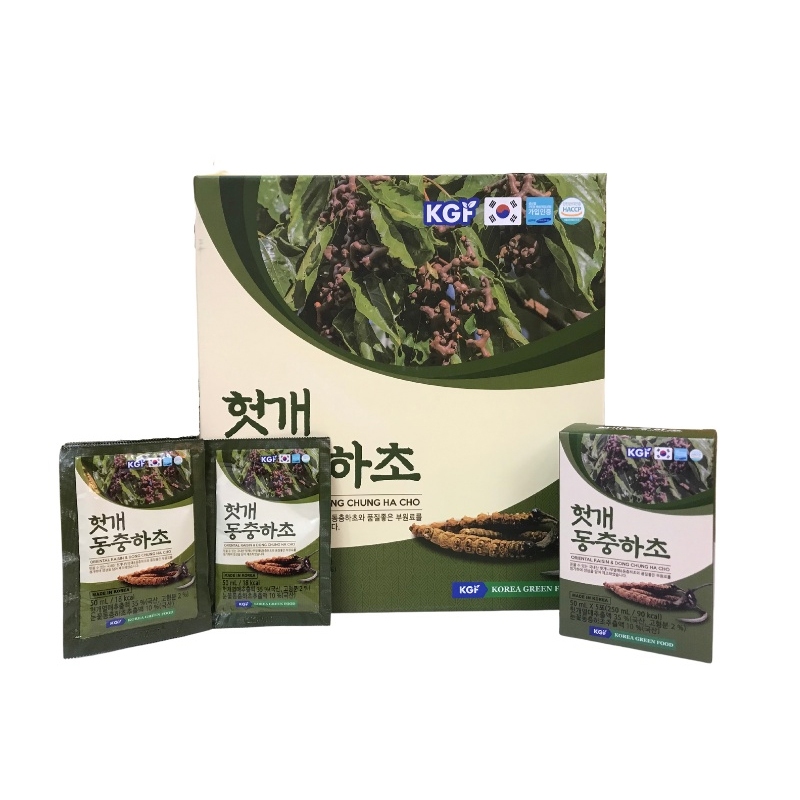 Nước mát gan đông trùng hạ thảo KGF Hàn Quốc 50mlx30 gói, Hồng sâm Hàn bổ dưỡng, tăng cường sức khỏe