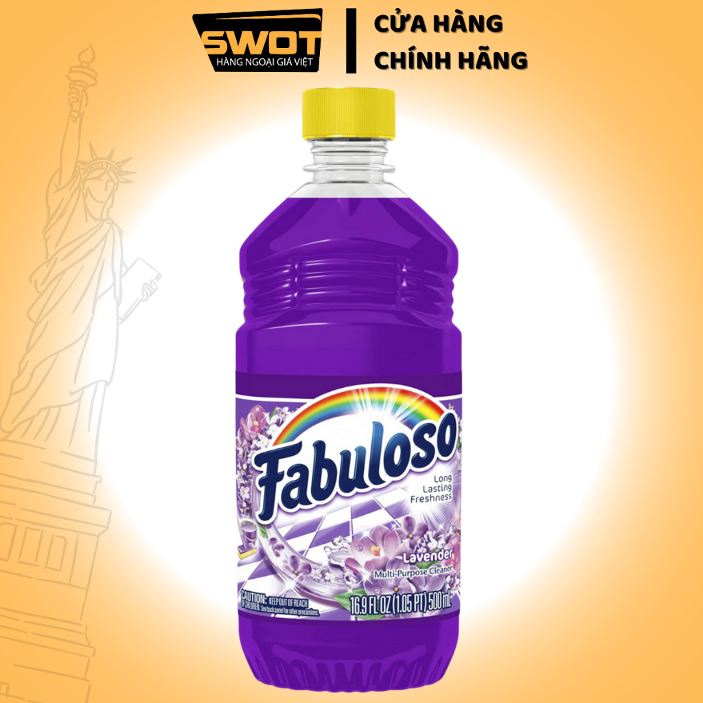Nước lau sàn FABULOSO Mỹ, Nước tẩy rửa đa năng làm sạch sâu lưu hương lâu nhiều loại vật liệu sứ, gỗ
