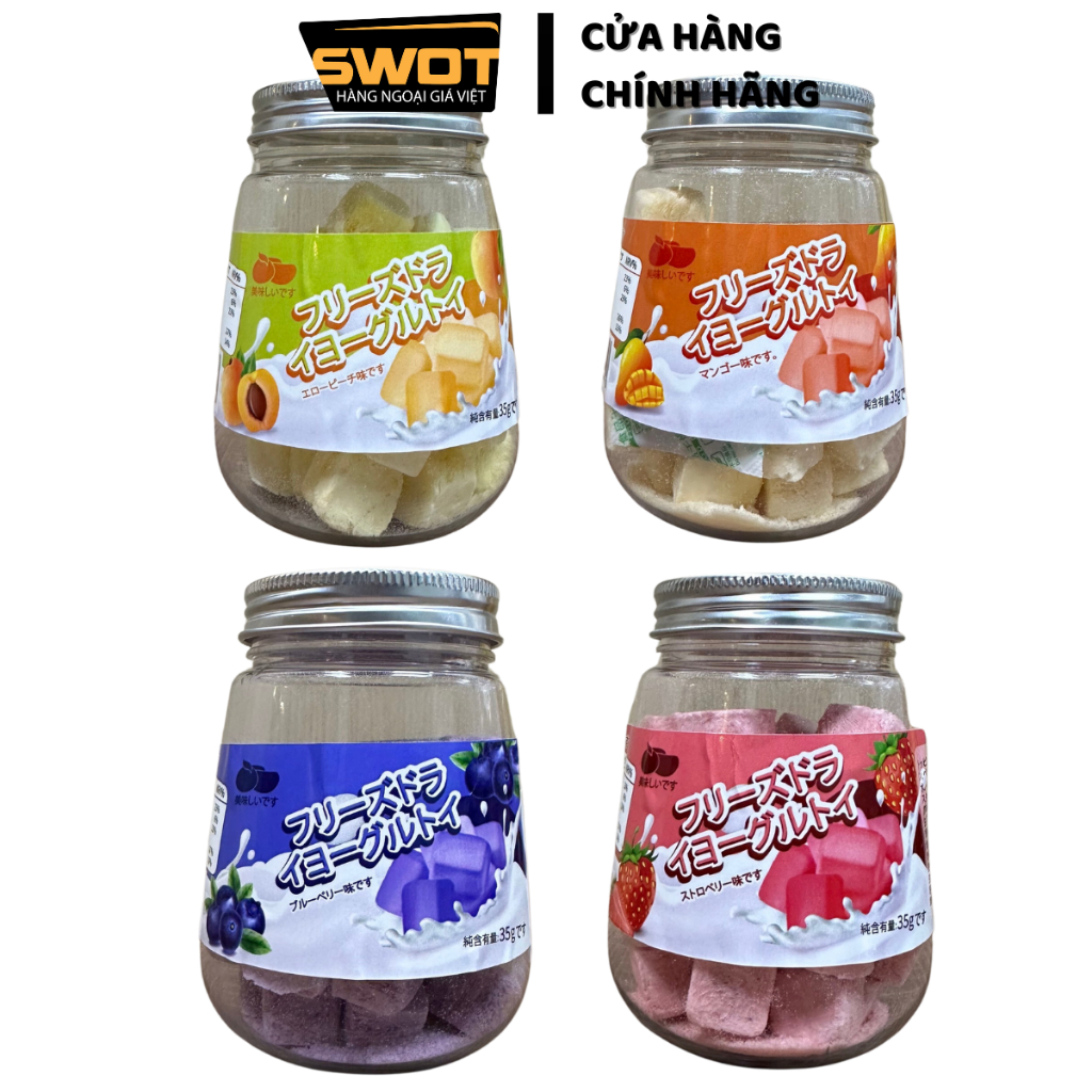 Sữa chua khô viên nén Nhật Bản 35g, kẹo sữa chua viên nén chua ngọt thơm ngon, giàu chất dinh dưỡng