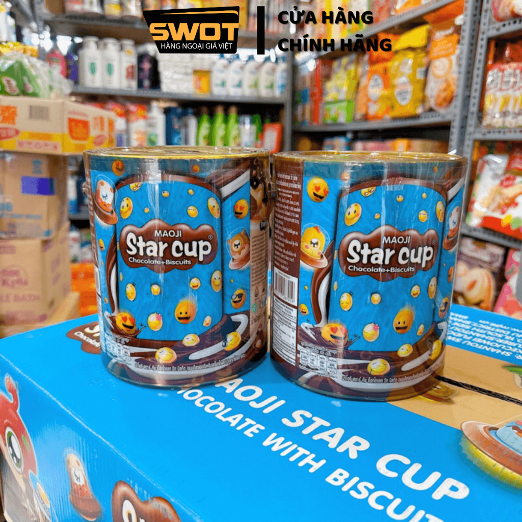 Bánh quy Socola Star Cup Thái Lan 600g, Bánh chấm Socola thơm ngon đậm vị ăn vặt siêu ngon, bổ dưỡng