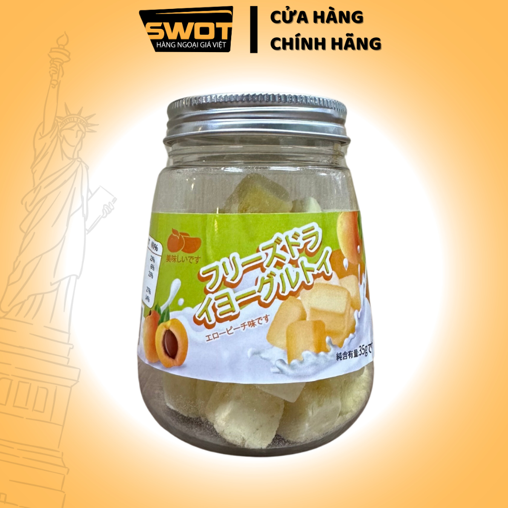 Sữa chua khô viên nén Nhật Bản 35g, kẹo sữa chua viên nén chua ngọt thơm ngon, giàu chất dinh dưỡng