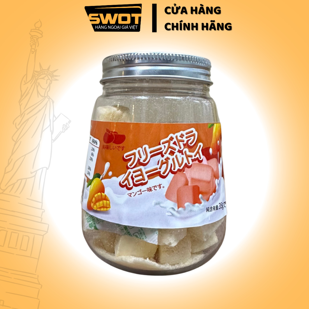 Sữa chua khô viên nén Nhật Bản 35g, kẹo sữa chua viên nén chua ngọt thơm ngon, giàu chất dinh dưỡng