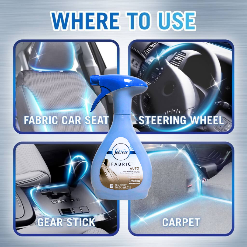 Xịt vải Febreze Fabric Mỹ 438ml, Xịt làm thơm và mềm vải, khử mùi hôi, kháng khuẩn, lưu hương lâu