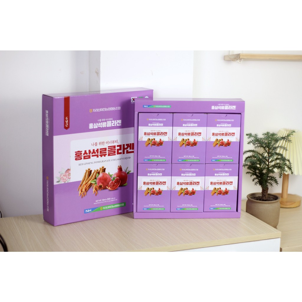 Hồng sâm Collagen lựu KGF Hàn Quốc 50mlx30 gói, Hồng sâm Hàn bổ dưỡng, tăng sức khỏe, chống lão hóa