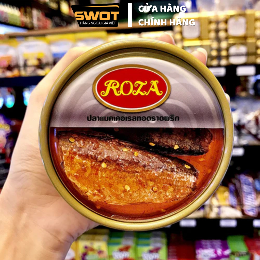 Combo 4 hộp Cá Thu chiên sốt chua cay Roza Thái Lan 140g, Cá hộp thơm ngon hảo hạng giàu dinh dưỡng
