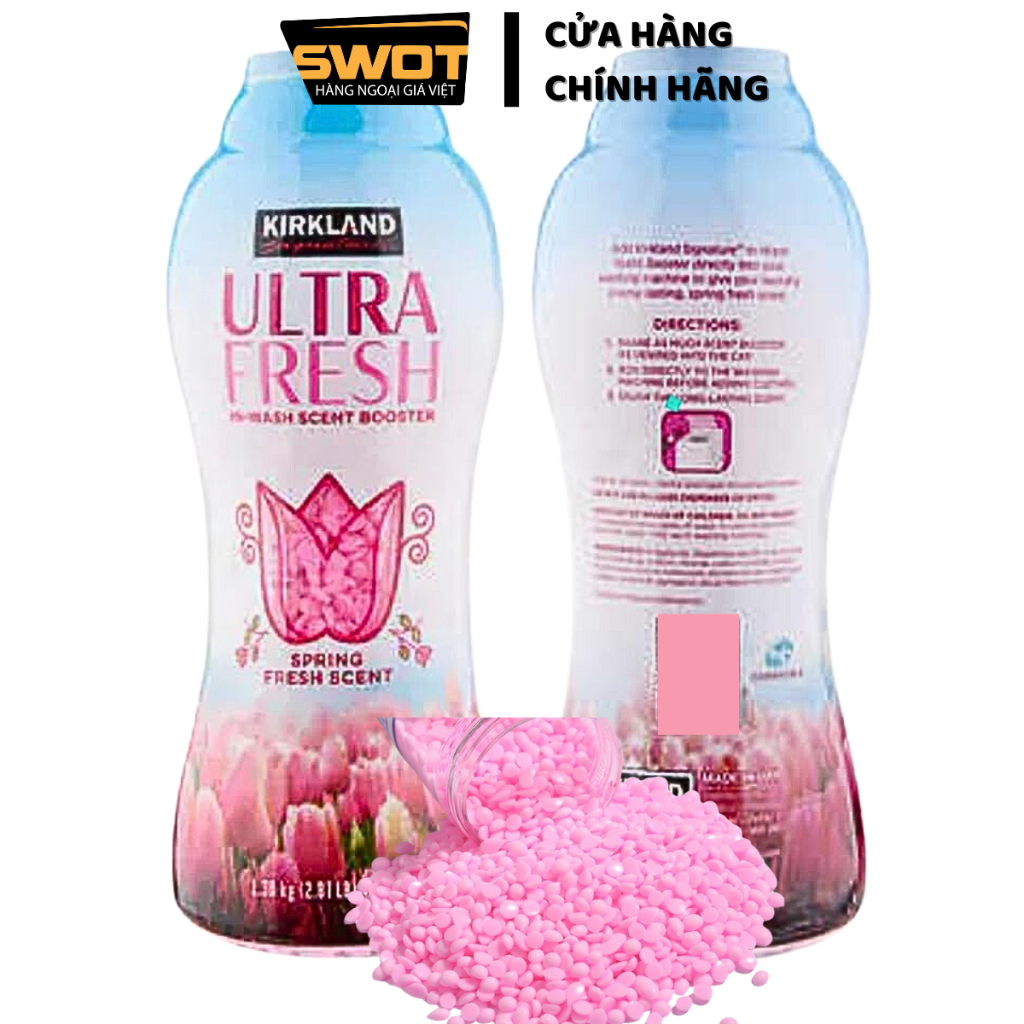 Viên xả vải Kirkland Ultra Fresh Mỹ 1.3Kg, Hạt xả vải thơm quần áo, hương thơm Mỹ, lưu hương bền lâu